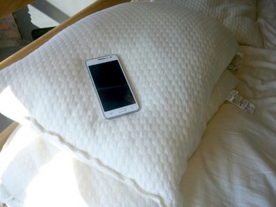 phone on bed